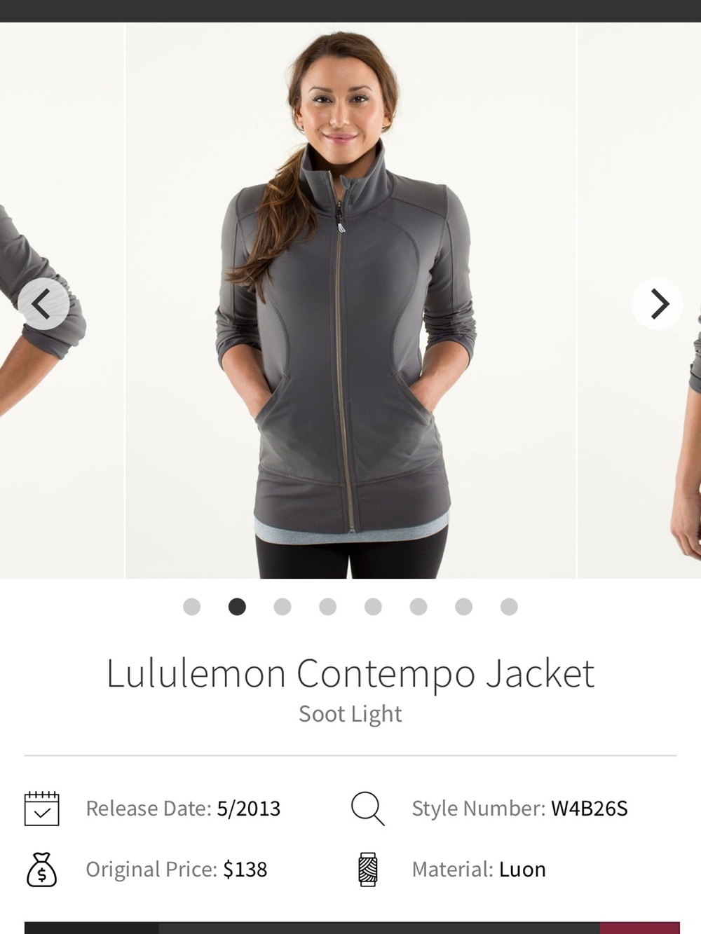lululemon athletica Contempo Jacket - Soot Light Gray